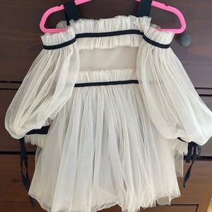 Petite Maison Kids coco - Caramel tulle dress - beige